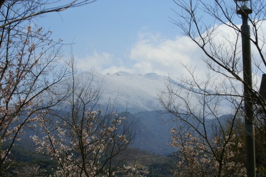 Mt. Mudeung as seen from Gwangjuho Lake Eco-Park.